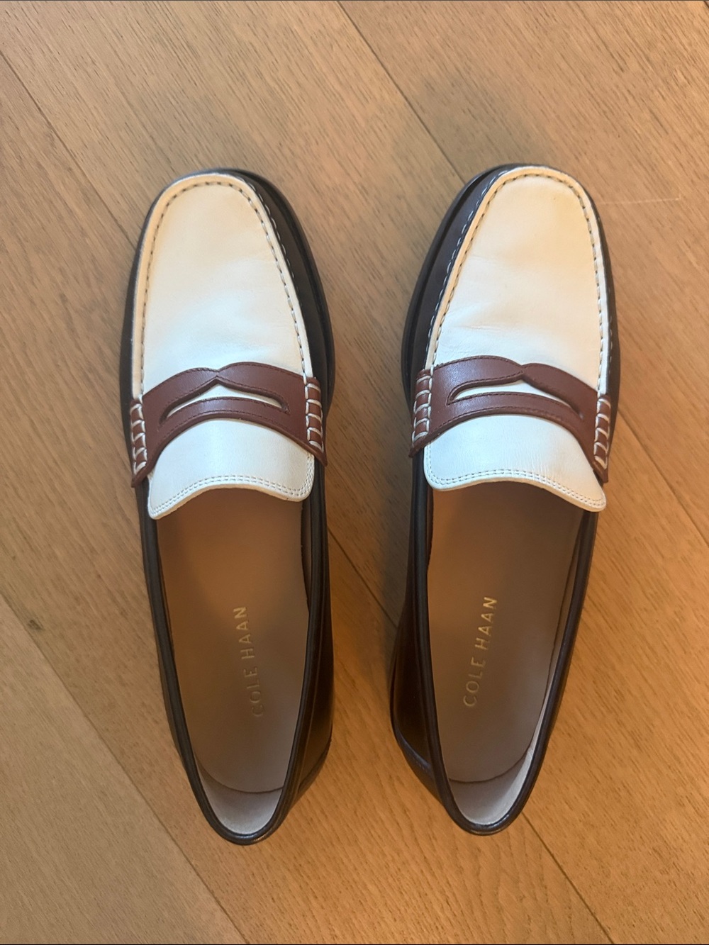Cole Haan Women's Stassi Penny Loafers - Classic Two-Tone